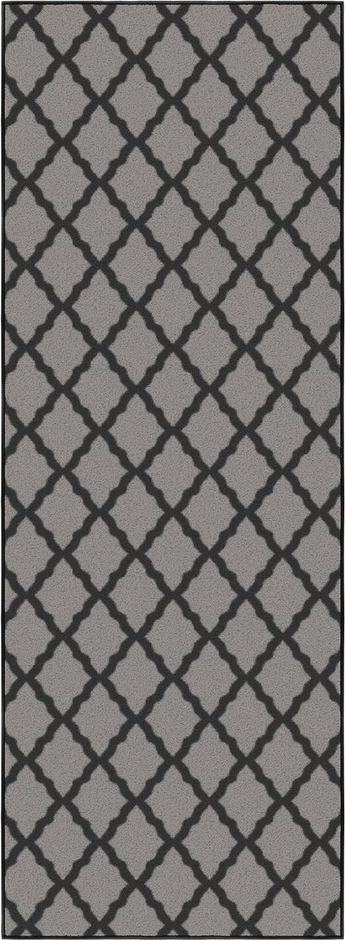 Ottomanson Hallway Runner Rug 2'2" x 6' Non Slip Trellis Area Rugs Easy to - Image 7