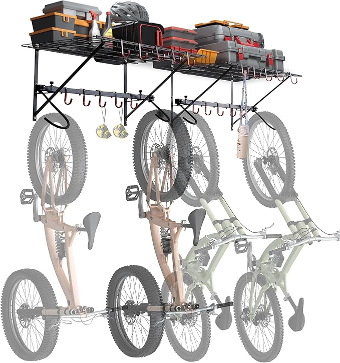 VEVOR Bike Storage Rack, 4 Bike Racks, Wall Mount Bike Storage Hanger by VEVOR