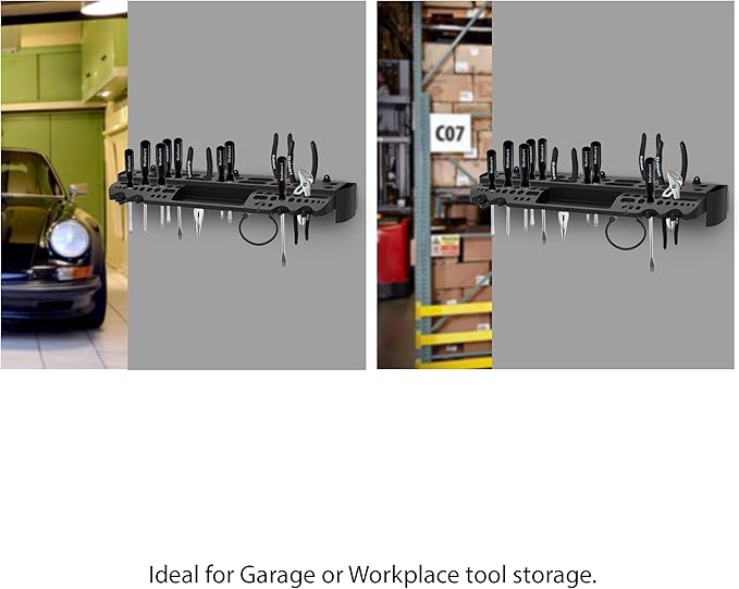 Tool Storage Shelf Wall Mount Utility Shelf Organizer Rack Has 61 Slots - Image 5