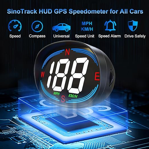 SinoTrack HUD GPS Speedometer Universal Car Heads-up Display 2.7inch MPH Speed - Image 2