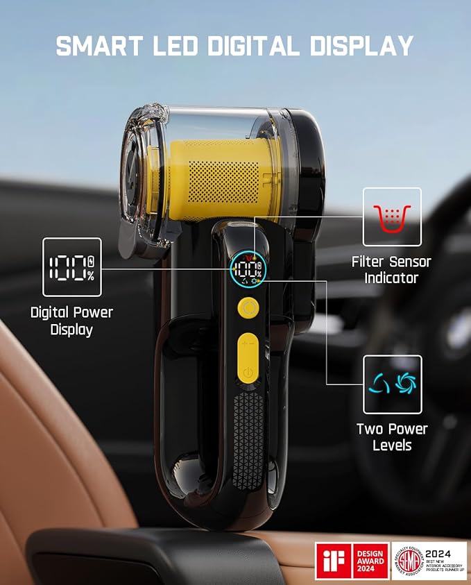 Fanttik Fold V10 APEX Pivot Cordless Car Vacuum, 17000Pa Handheld Vacuum - Image 3