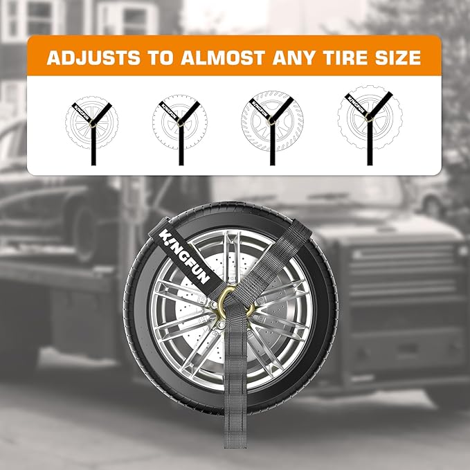 Kingfun Car Tie Down Straps for Trailers 4 Pack– Heavy Duty 2" x 120" Trailer - Image 6