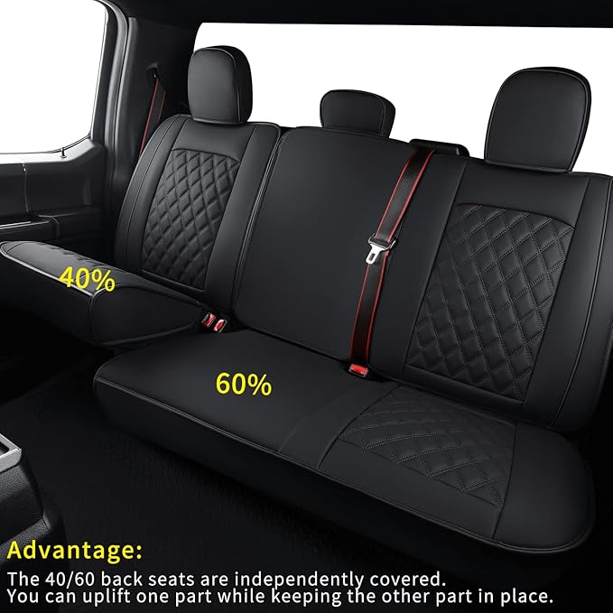 LUCKYMAN CLUB F150 Faux Leather Seat Covers Fit - Image 2
