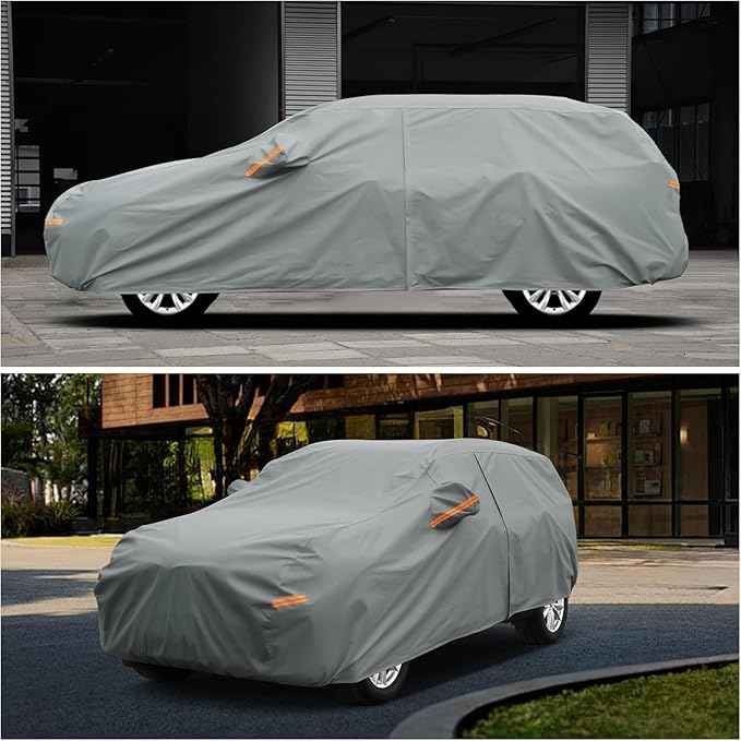 Kayme Heavy Duty SUV Car Cover Waterproof All Weather, Full Exterior Covers Sun - Image 7