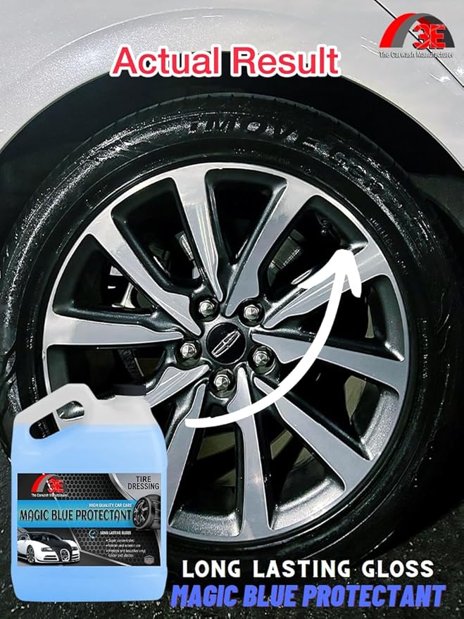 Magic Super Blue Tire Shine Protectant 128 Fl Oz – Long Lasting High Gloss - Image 4