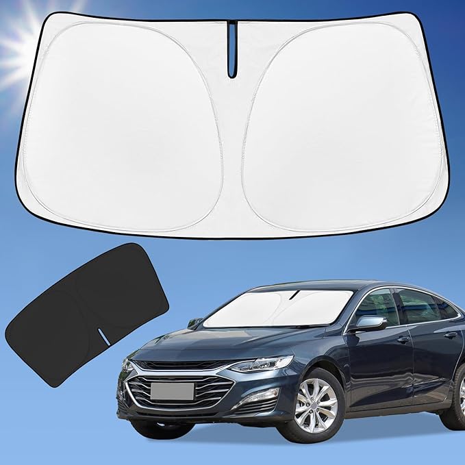 Sun Shade Sunshade for Chevrolet Malibu Windshield Cover, 4-Layer Front Window by ZOIBVCARSUNSHADE