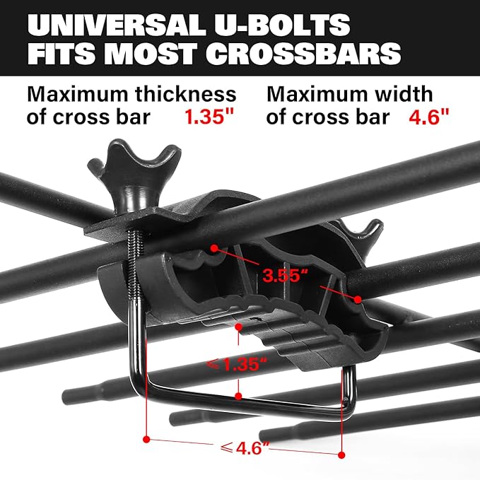 WEIZE Heavy Duty 64"x 39" Roof Rack, Rooftop Cargo Carrier Basket - Image 2