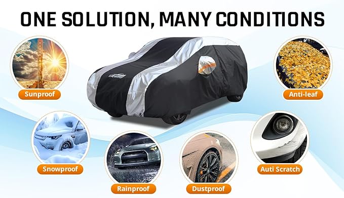SUV Car Cover Waterproof All Weather Protection - Image 5