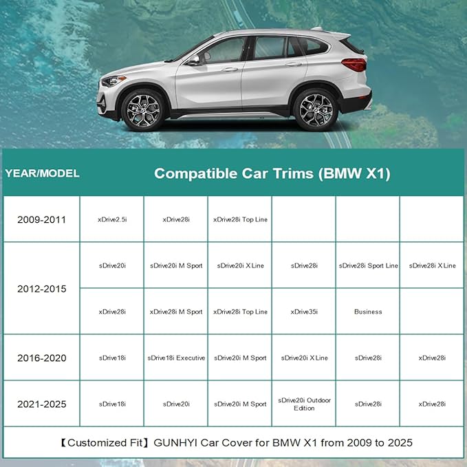 Premium Car Cover Custom Fit BMW X1, 16 Layers Heavy Duty Car Cover Waterproof - Image 5