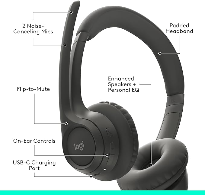 Logitech Zone 301 Wireless Bluetooth Headset - Image 6