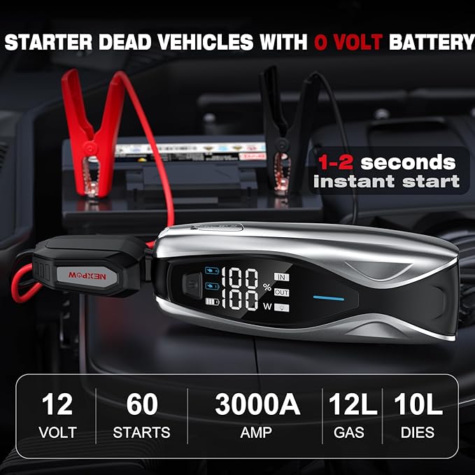 NEXPOW X7 3000A Jump Starter, Car Battery Jump Starter - Image 2