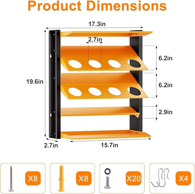 Spray Can Holder, Wall Mount Spray Paint Can Holder, Spray Can Rack - Image 3