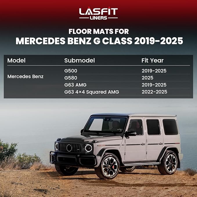 LASFIT Floor Mats for Mercedes Benz G Class 2026 2025 2024 2023 2022-2019 G550 - Image 6