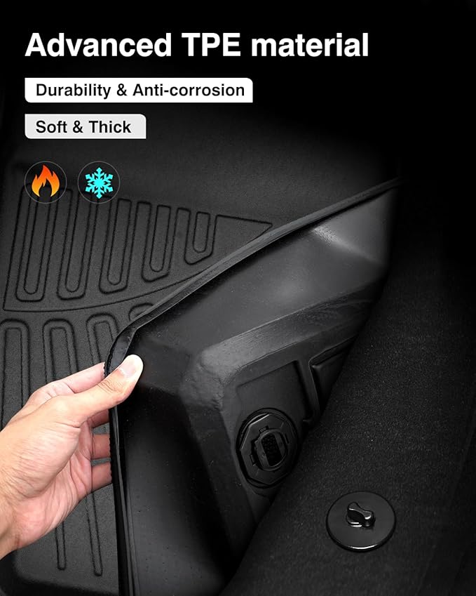 Powerty 3D Floor Mats for 2019-2025 Chevrolet Silverado 1500 & GMC Sierra 1500 - - Image 7