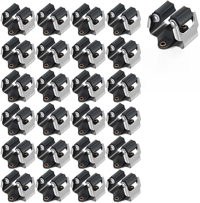 3-H Mop and Broom Holder Wall Mount 25 Pack, Broom Hanger Wall Mount by 3-H