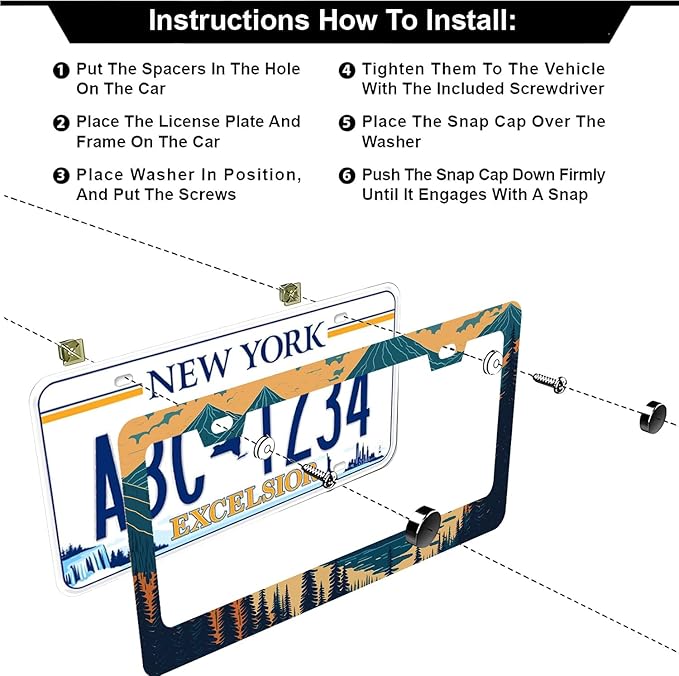 Mountains Forest License Plate Frames - Image 3