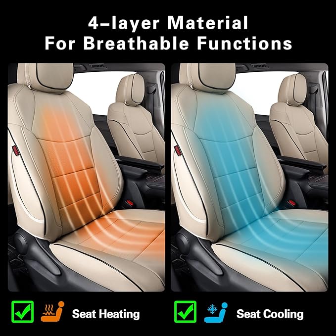 EKR Sienna Seat Covers for 2011-2020 Toyota Sienna LE, XLE Premium 2nd Row - Image 5
