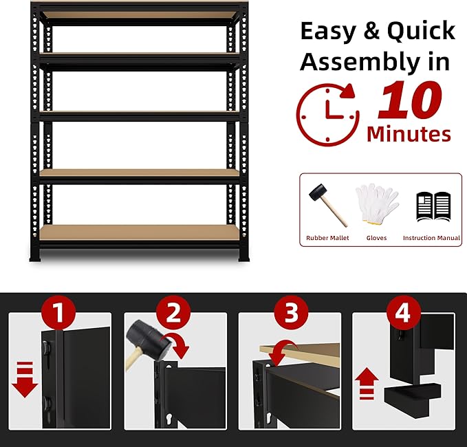 5-Shelf Heavy Duty Shelving - Image 6