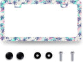 Plam Trees License Plate Frame Hawaii Tropical Leaves License Plate Holder by MUAWUOIK