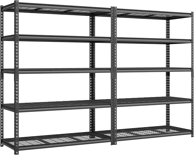 SONGMICS 5-Tier Storage Shelves Set of 2, Heavy-Duty Garage Shelving, by SONGMICSbySONGMICSHOME