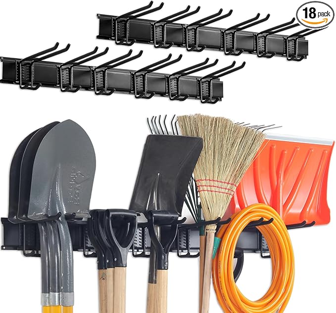 Wall Mount Tool Storage Rack, Heavy Duty Garage Storage Tool Organizer by Aking+Ace