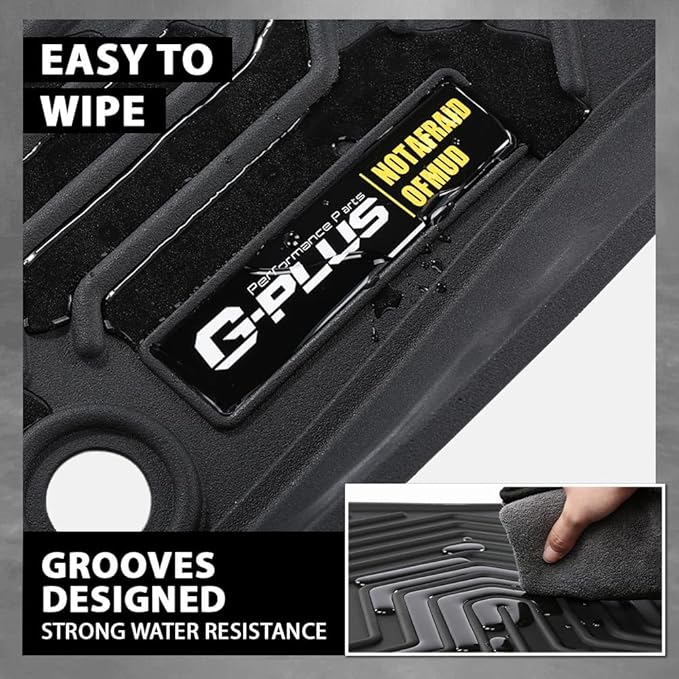 G-PLUS Floor Mats 3PCS Fit for Jeep Wrangler JL 2018-2025 Unlimited 4-Door Only - Image 6
