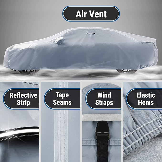 iCarCover Custom Car Cover for Pontiac Grand Am Waterproof All-Weather Rain - Image 5