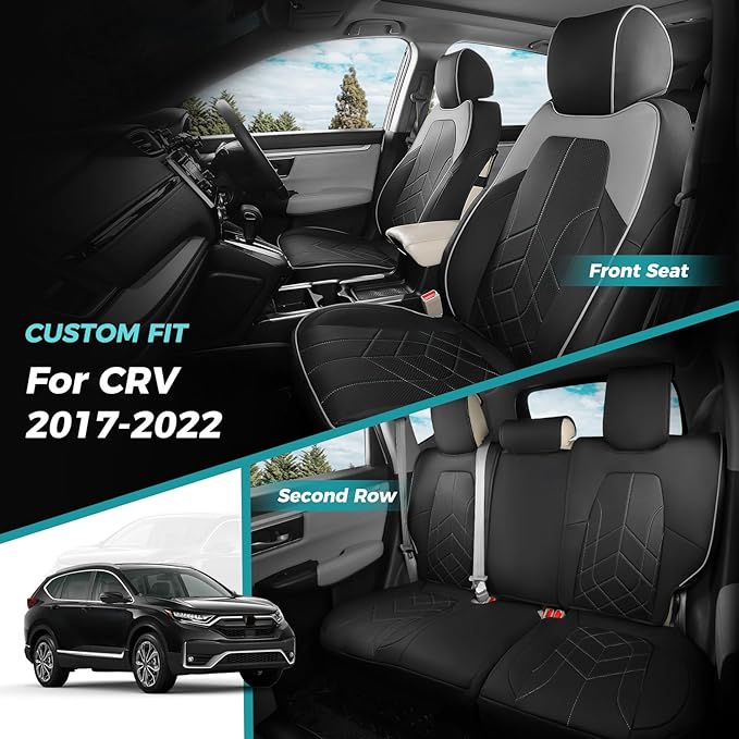 for Honda CRV Seat Covers Custom Fit 2017-2022 EXL EX LX Sport, Hybrid - Image 2