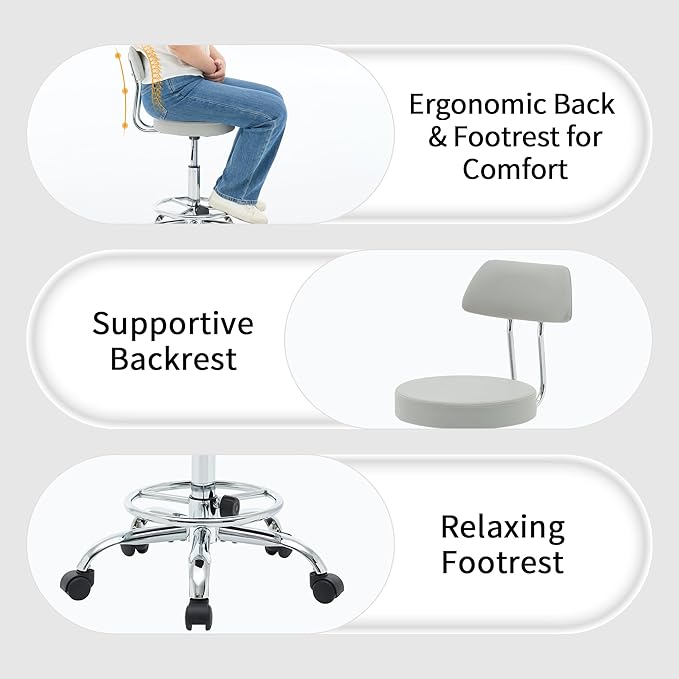 Drafting Stool Space Saving Tattoo Chair - Image 5