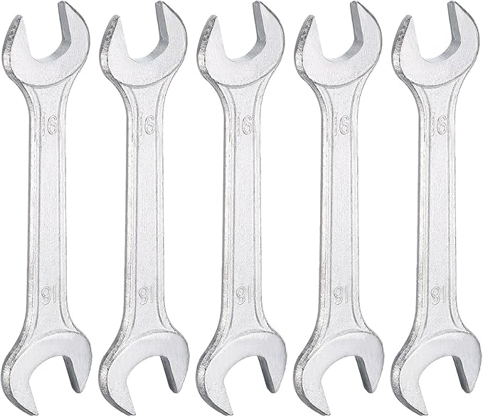HARFINGTON 5pcs Double Open End Wrench 16mm x 18mm Metric 15 Degree Offset by HARFINGTON