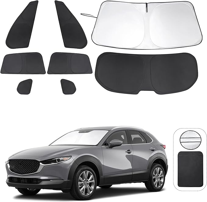 TINGLU Window Shades for Mazda CX-30 2019-2024 2025 Accessories Car Side Full by TINGLU
