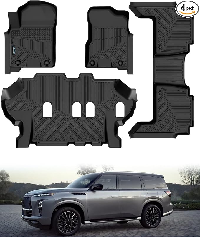 for Nissan Armada/Infiniti QX80 2019-2024 Floor Mats, Only Fit by ICYHAWS