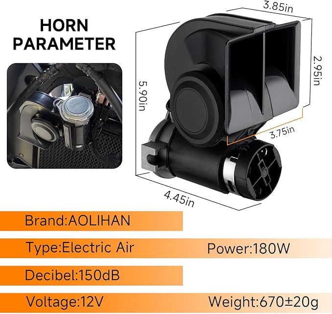Pack of 2 Car Horn, Train Horns - Image 3