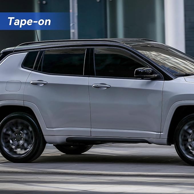 Window Visors Rain Guards for 2017-2025 Jeep Compass, Out-Channel Window Vent - Image 3