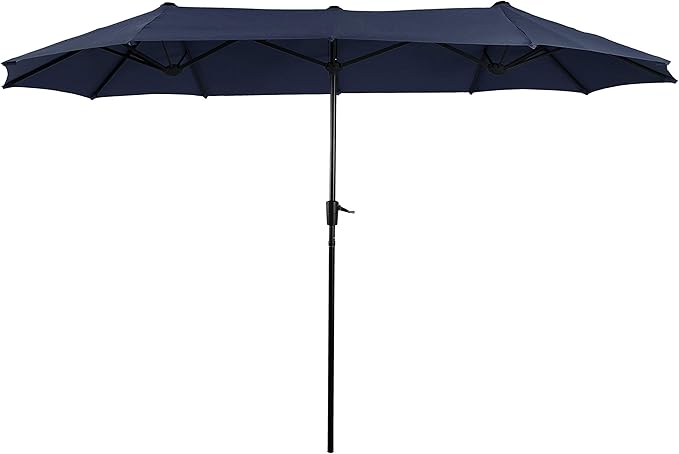 PHI VILLA 13ft Double-Sided Twin Outdoor Patio Umbrella Market Umbrella by PHIVILLAThepioneerofcomfortablehouseholdsupplies