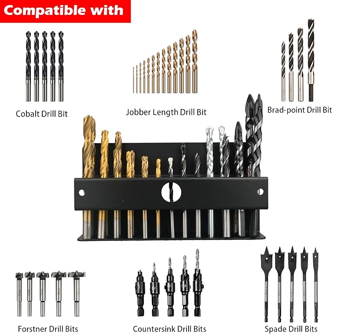 MUTUACTOR Magnetic Drill Bit Organizer, No Drilling Magnet Impact Drill Bit - Image 6