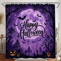 Spooky Halloween Shower Curtain Full Moon Horror Forest Scary Pumpkin Bathtub Curtains for Bathroom Halloween Home Decor with 10 Hooks, 60x72 Inch by Duluxykl