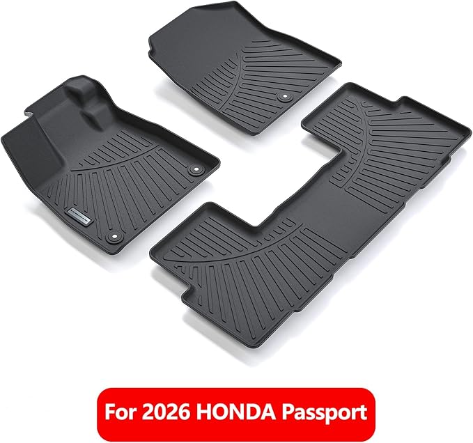 Floor Liners for 2026 Passport TPE All Weather Protection 1st & 2nd Row Car - Image 2