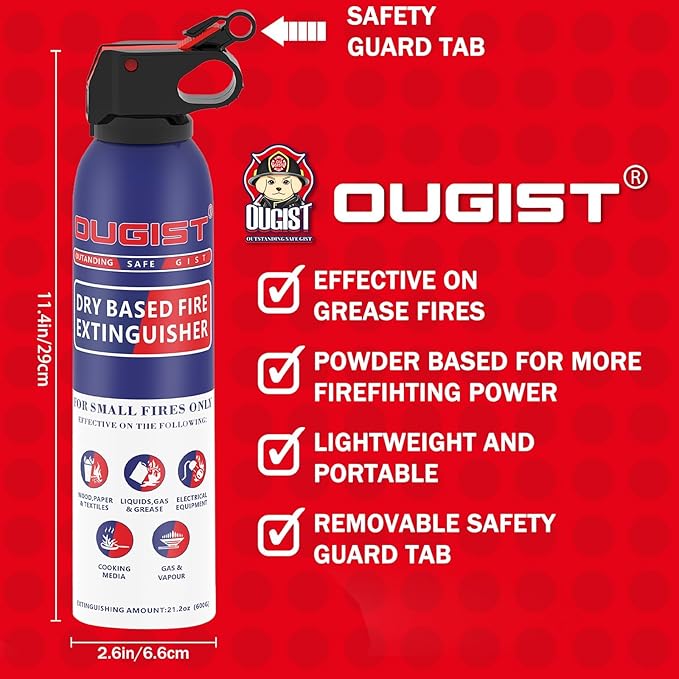 Fire Extinguisher for Home & Vehicle - 600g Fire Extinguisher | Grease & - Image 3