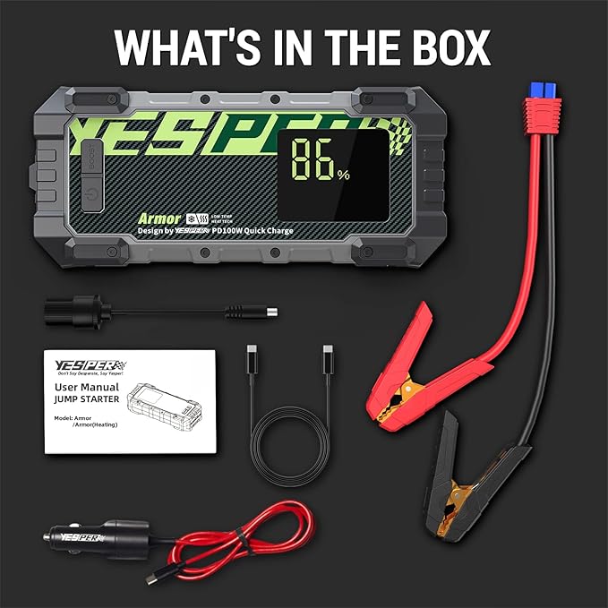 YESPER Car Jump Starter, 3000A Peak Portable Jump Starter - Image 9