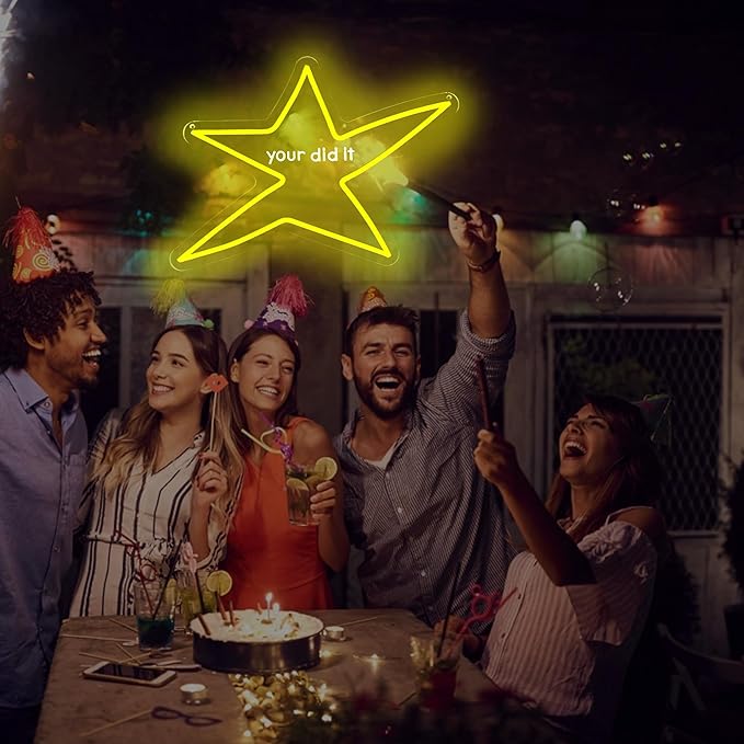 Star Classroom Neon Sign, Your Did It Star LED Neon Light Sign - Image 2