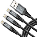 10 Ft iPhone Charger Cord 3Pack Long MFi Certified Lightning Cable 10 Feet by Dasku