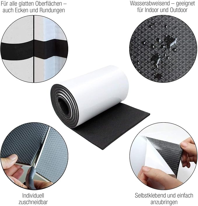 Car Door Protector Bump Body Guard, 1/4" Sectional Foam Sticking Garage Wall - Image 3
