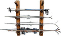 10-Place Wall-Mounted Ski Log Racks by LogKayakRack