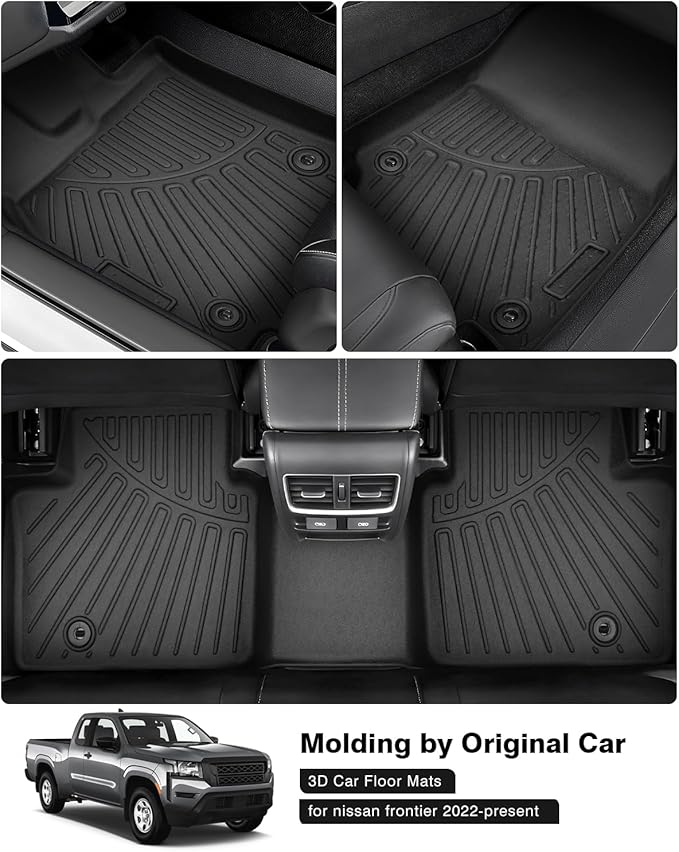 Powerty Floor Mats for 2022 2023 2024 2025 Nissan Frontier Accessories All - Image 2