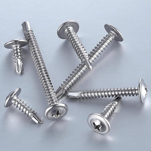 Wensilon #10×5/8”for Sheet Metal Self-Tapping Screws 410 Stainless Steel Truss - Image 2