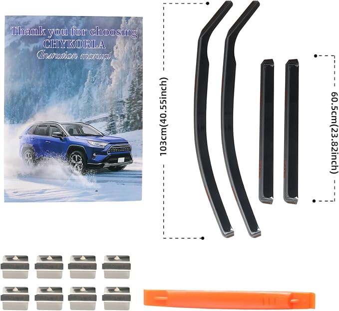 in Channel Rain Guards for Chevrolet Equinox 2018 2019 2020 2021 2022 2023 2024 - Image 6