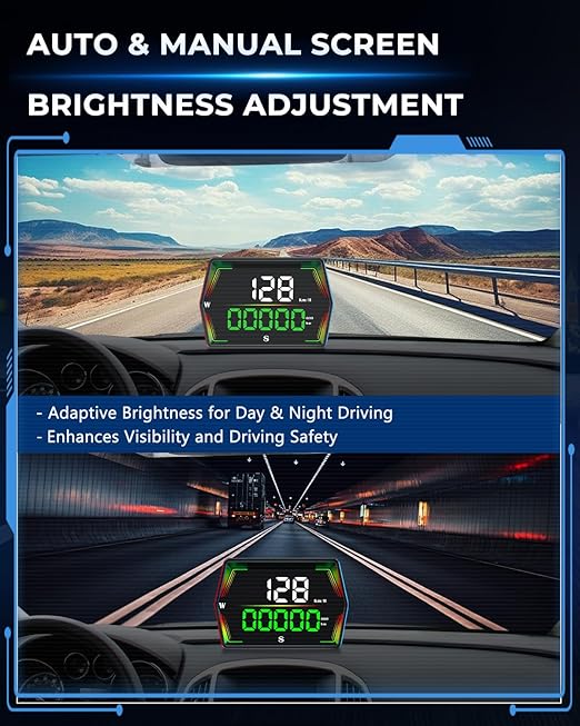 GPS Heads Up Display for Cars HUD, Real-Time Digital Gauge Speedometer - Image 7