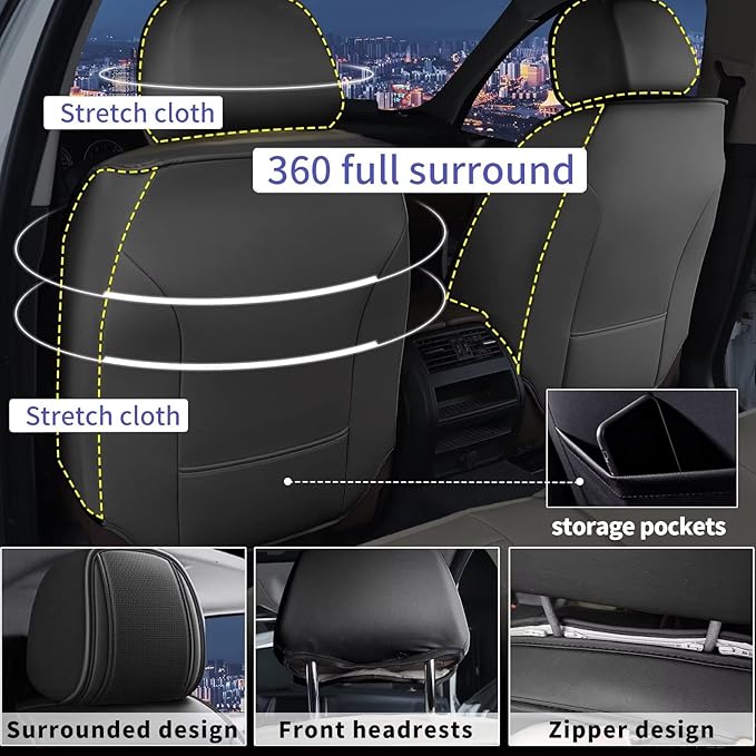 Seat Covers for Car Fit for Toyota Camry 2025 2024 2023-2012: Front Seat Covers - Image 2