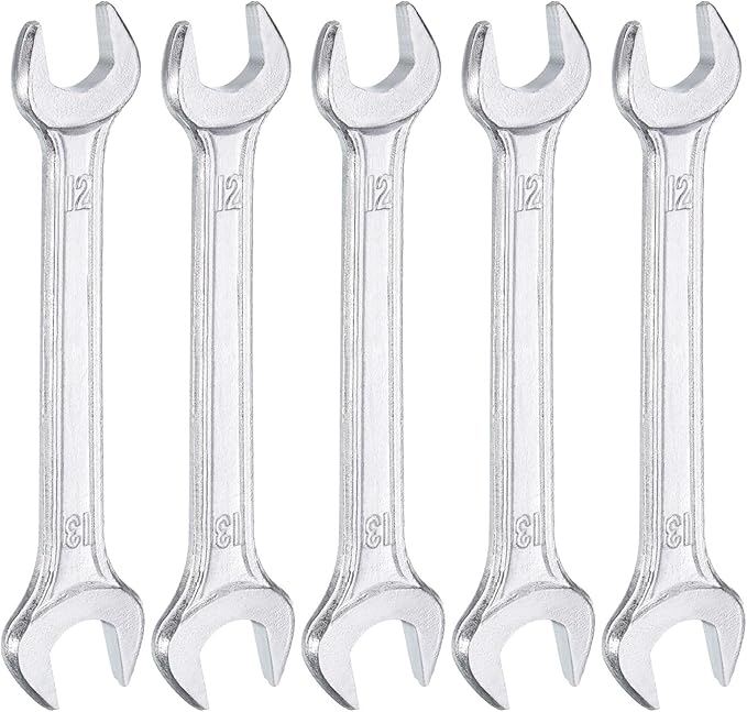 HARFINGTON 5pcs Double Open End Wrench 12mm x 13mm Metric 15 Degree Offset by HARFINGTON